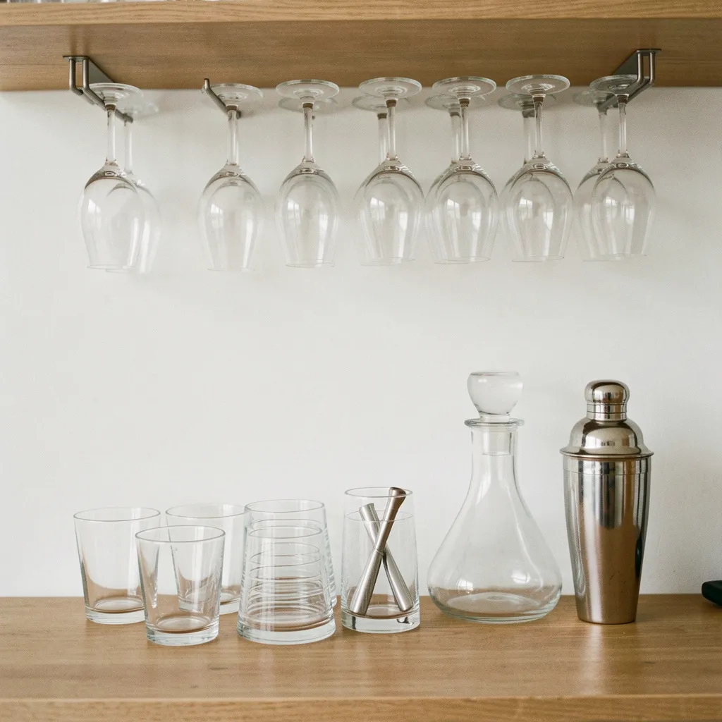 Minimalistisk bar-oppsett